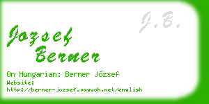jozsef berner business card
