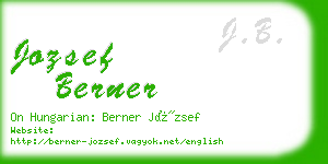 jozsef berner business card